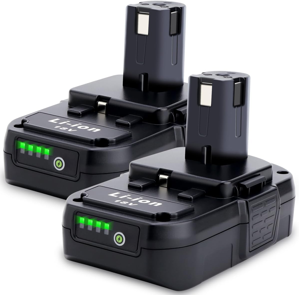 Compatible with Ryobi 18V Battery, 2-Pack P103 3.0Ah 18V Lithium Battery Compatible with Ryobi 18 Volt One+ Cordless Power Tools P102 P107 P108 P189 P190 P197 P100 Edger, Drill Replacement Batteries
