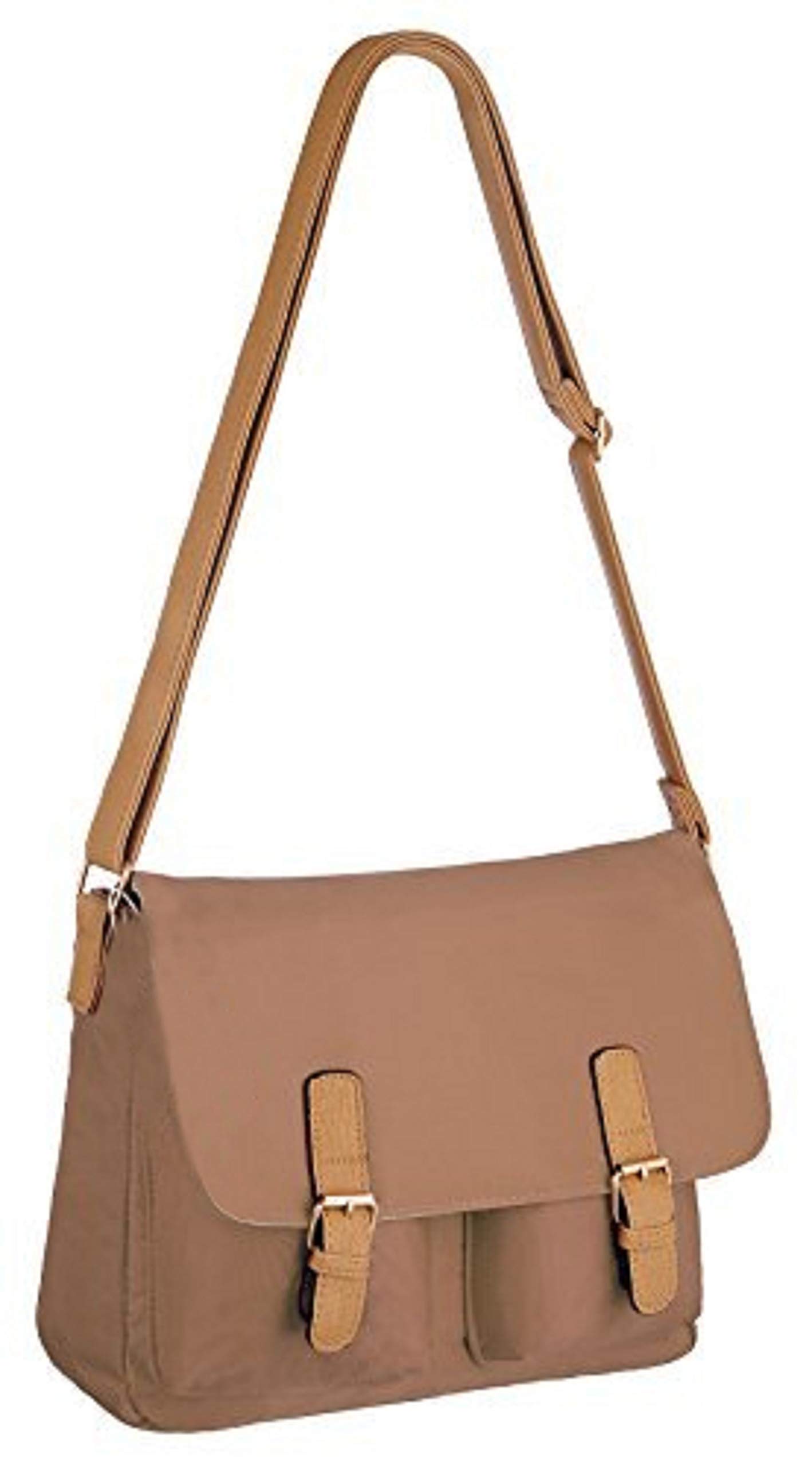 EyeCatch - London Womens Shoulder Bag Handbag Ladies Satchel Lighter Brown