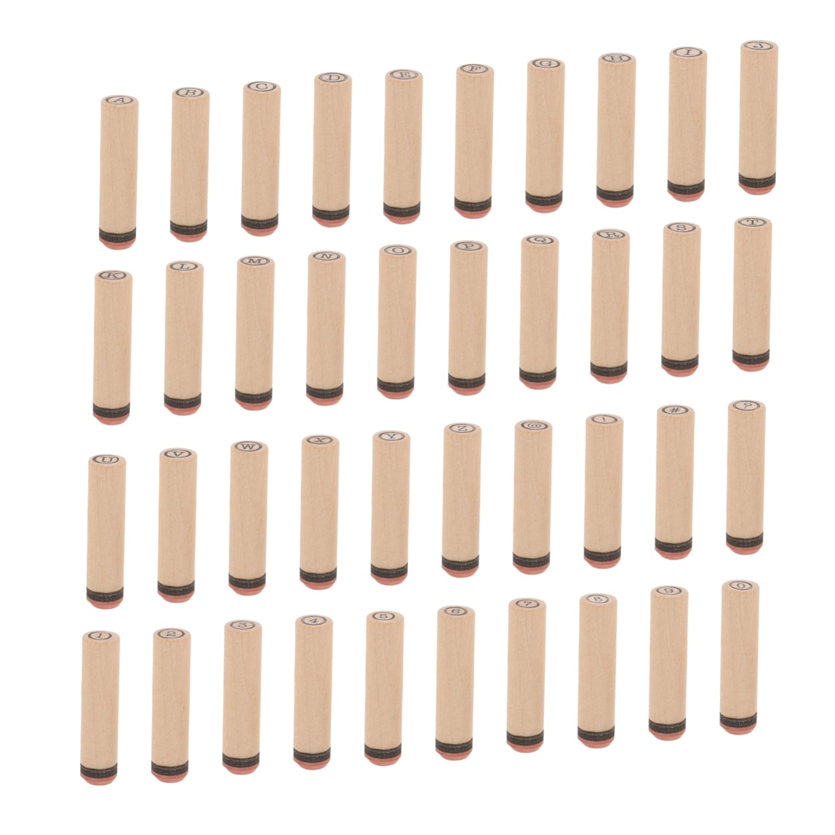 NUOBESTY 5sätze Holzstempel Mit Buchstaben Und Zahlen Vielseitige Bastelstempel Für Scrapbooking Und Kartenherstellung Kreative Holzbuchstaben Für Persönliche Dekoration