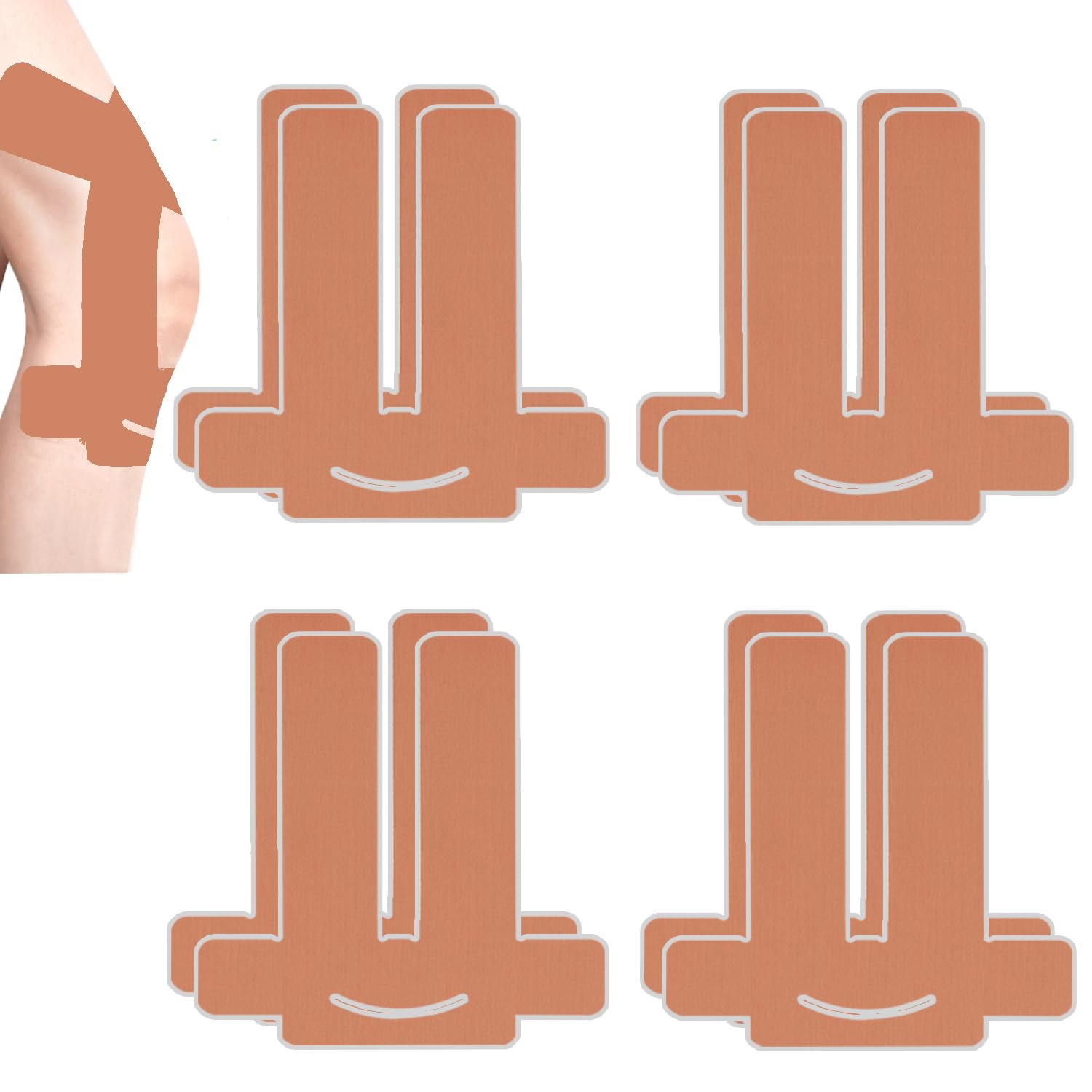 16Pcs Kinesiotapes Knie Vorgeschnitten, Kinesiologie Tape Sport Knie,Precut Tape Knie Precut