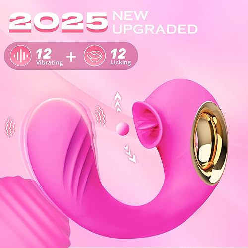 Miniatura 5 de Vibrador de punto G juguetes sexuales para adultos para mujeres - 12 vibrador de lamido de lengua y 12 vibrador de empuje con consolador, vibradores