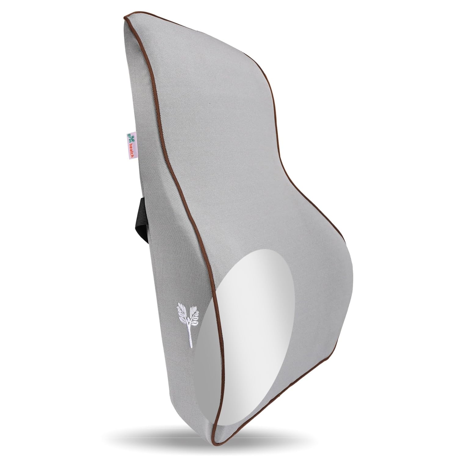 Grin Health SitRight Pro Full Lumbar Support Pillow Pure Memory Foam Backrest Cushion for Office Chair, Car & Back Pain Relief, Grey (B07PQN72CL) Amazon Price History, Amazon Price Tracker
