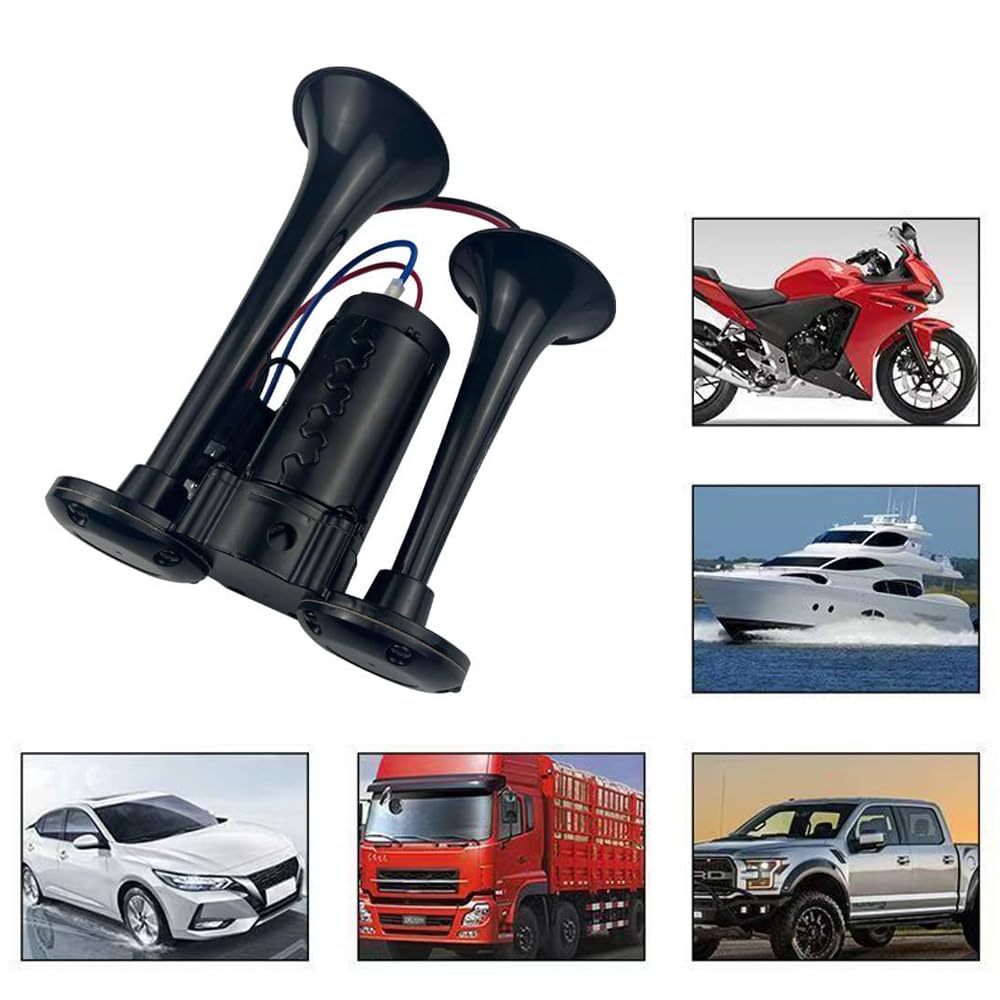 LWK klakson, 12 V, 600 dB, klakson, klakson, klakson powietrzny z kompresorem, 600 dB, super głośny klakson, podwójny klakson, klakson, klakson, klakson, do pojazdów 12 V, samochodów osobowych