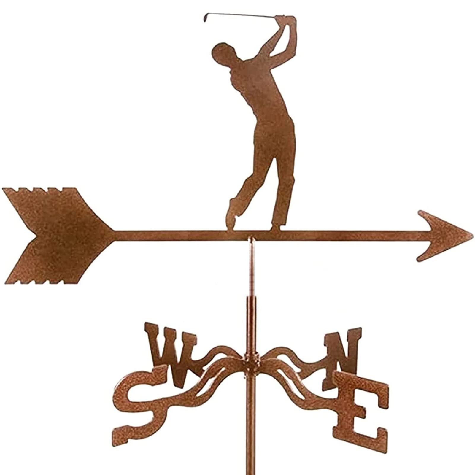 Girouette en métal Cross avec indicateurs de direction du vent pour toit de jardin