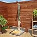 Signature Hardware 413242 Alvin Stainless Steel Thermostatic Outdoor Shower Panel with Shower Head, Hand Shower, Bodysprays and Bamboo Tray