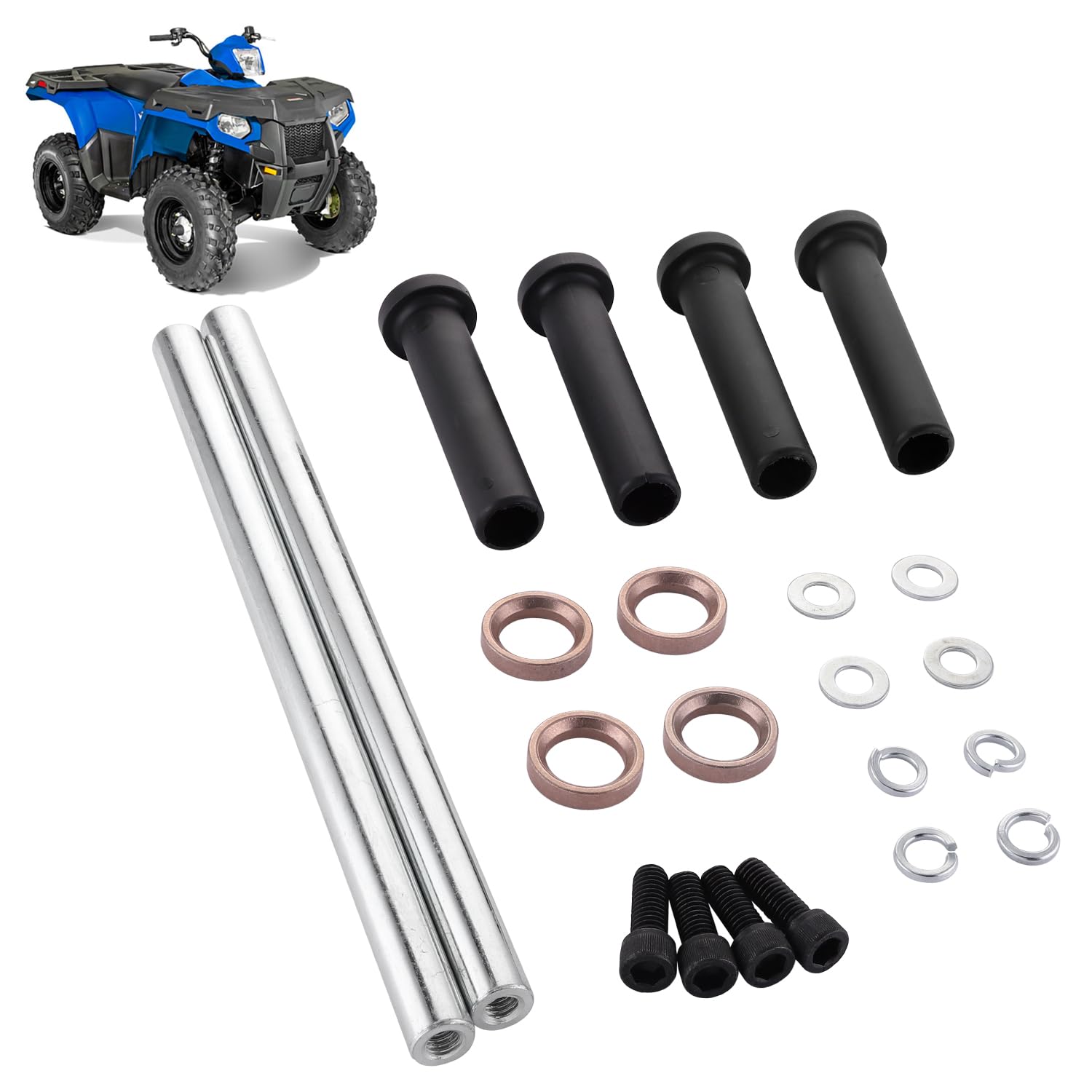 Kit di boccole per braccio ad A inferiore anteriore, compatibile con Polaris Sportsman 400 500 570 600 700 800, Trail Blazer 250 330 400 Trail Boss Xplorer Scrambler Magnum 325 330 425
