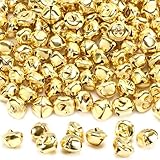 Augshy 120 Pcs 1 Inch Christmas Jingle Bells,Golden
