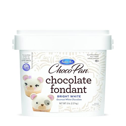 Satin Ice ChocoPan - Fondant de chocolate blanco brillante, 5 libras