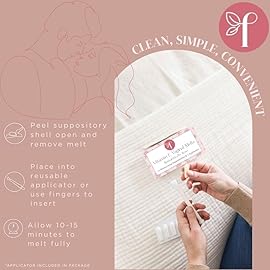 Femallay Organic Vaginal Melts - Rose 2 Pack - 100% Natural Relief for Dryness, Odor & Daily Feminine Discomfort - 14 Count + Applicator