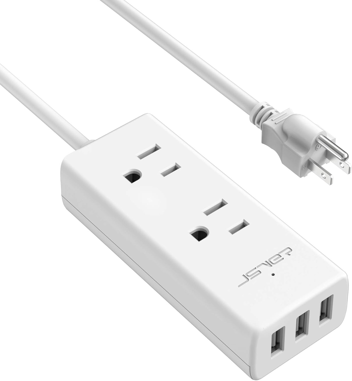 Power Strip with 3 USB JSVER Small USB Power Strip, Power