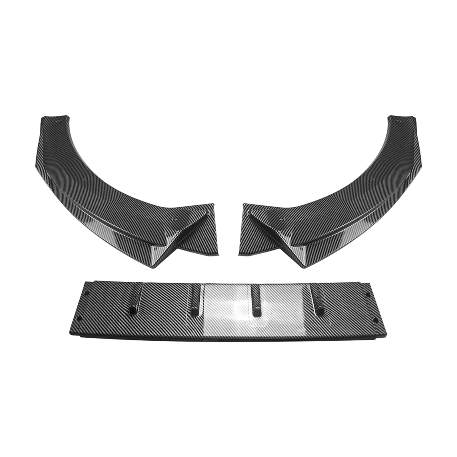 Spoiler per paraurti anteriore dell'auto in fibra di carbonio con splitter per Audi A3 8P 2008-2012, nero opaco/lucido