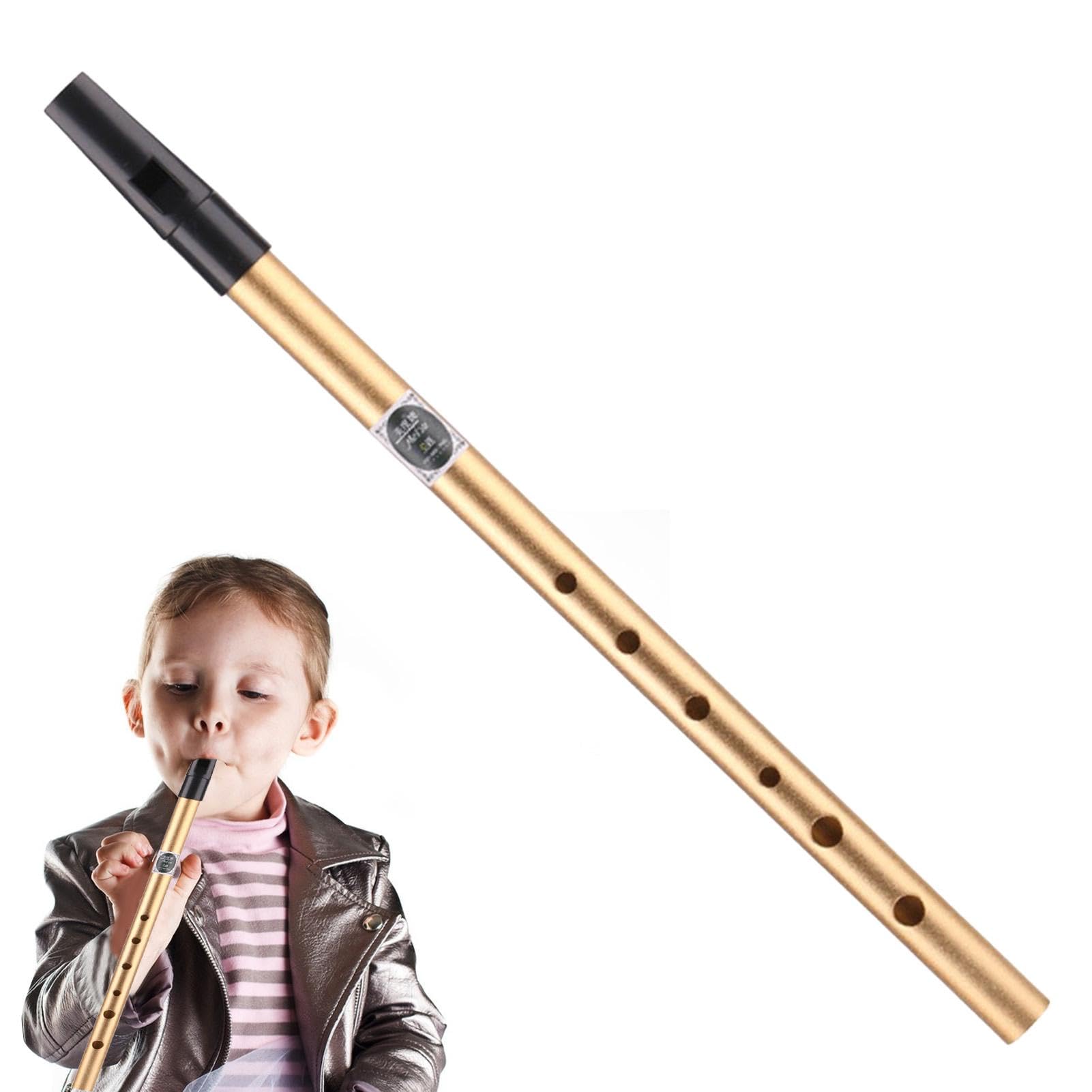 AnloximtTraditional Irish Tin Penny Whistle | Clear Sound Quality Six-Hole Tin Flute Whistle Tube Tin Whistle - Tin Penny Whistle Professional Beginner-Friendly for Musicians Music Lovers Beginners