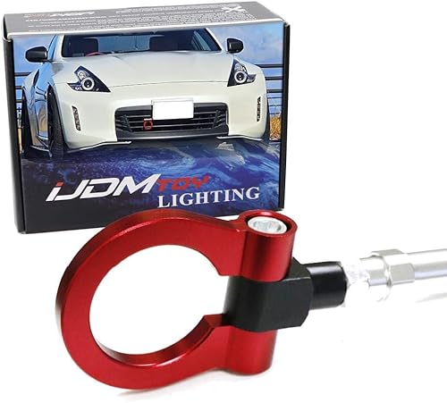 iJDMTOY (1), gancho de remolque de aluminio, deportivo, rojo, estilo de carreras, para Nissan 350Z 370Z GT-R Juke Infiniti G37 Q50 Q60 QX60 QX70,