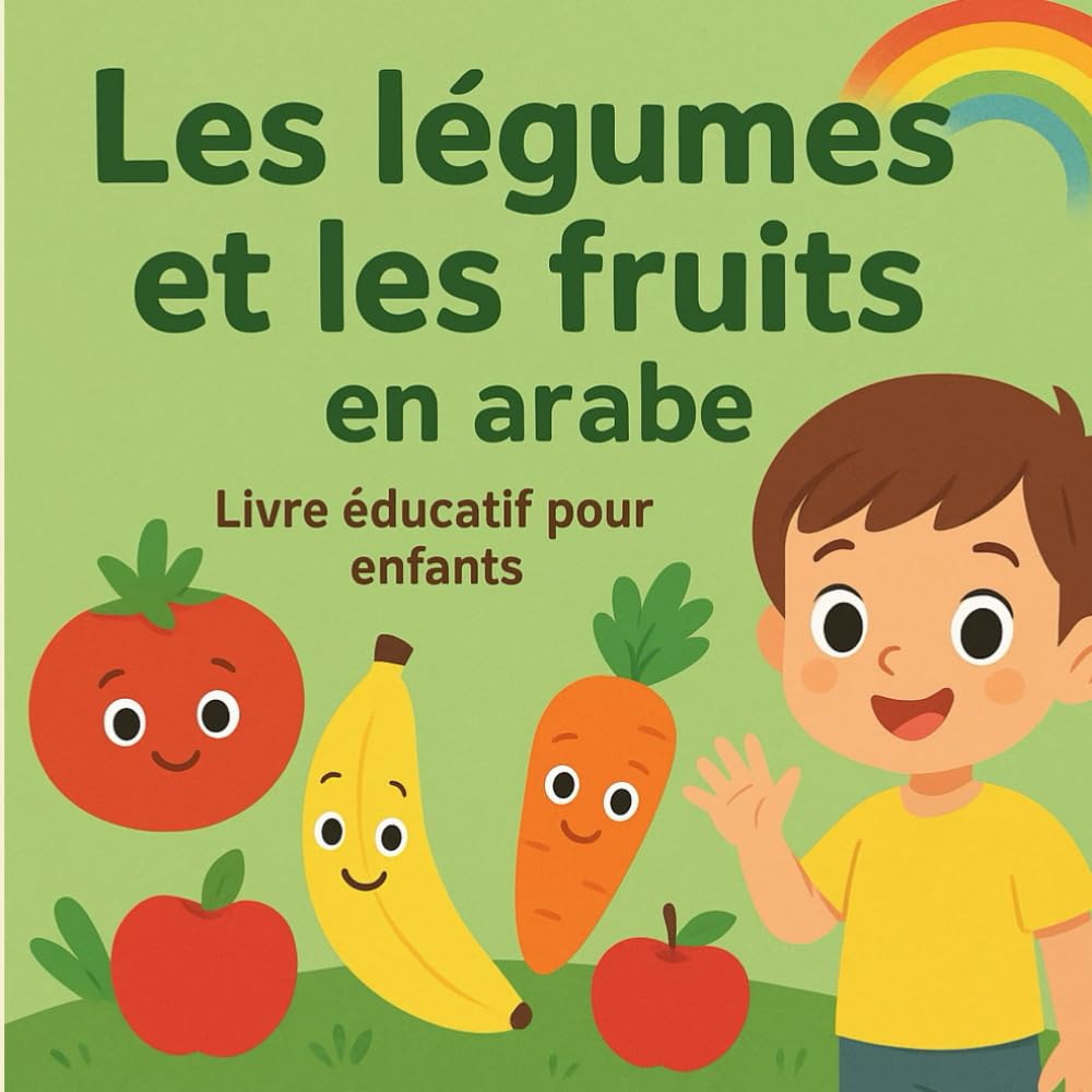 Apprendre Facilement les Fruits et Légumes – Français • Arabe • Translitération: Imagier éducatif illustré pour enfants • Vocabulaire trilingue simple et clair