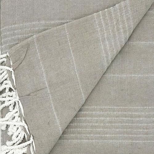 ECOMMERC3 Mehrzweck-Tagesdecke, Größe 300 x 260 cm, für Sofa oder Bett, Mehrzweck-Tagesdecke, Leinen, dekorativ, für Sofa, Bett, Sofaüberwurf, leicht und elegant, Leinfarben