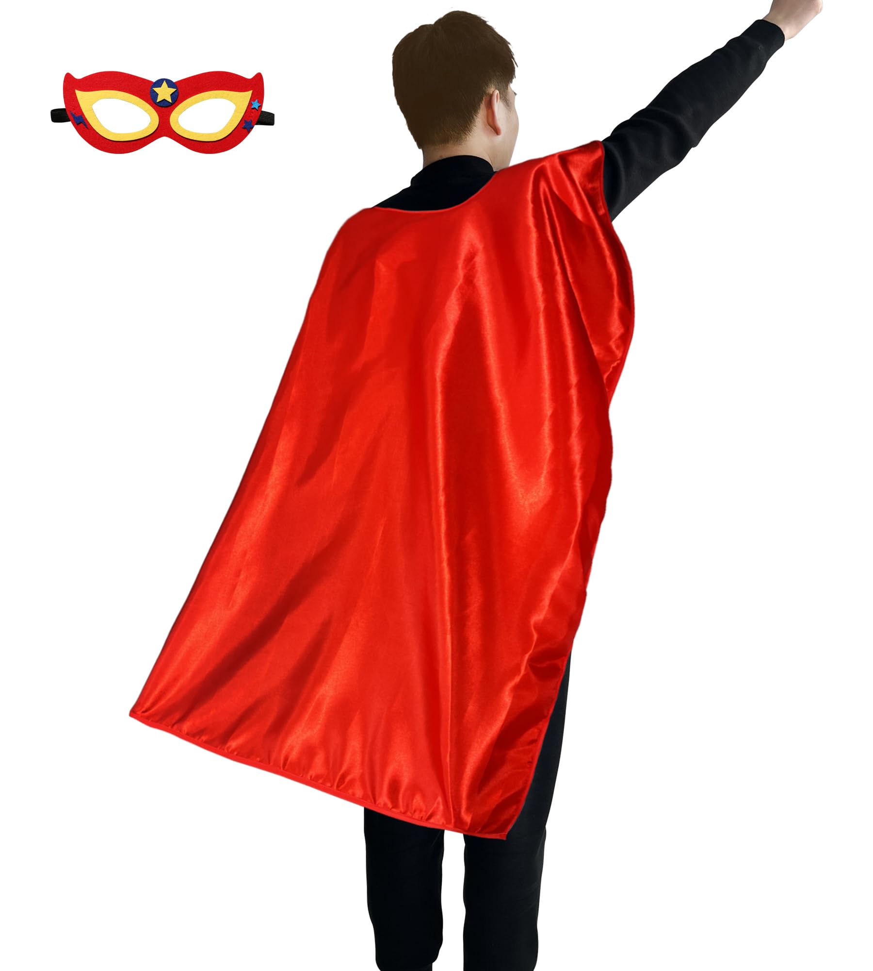D Q Z Adults Superhero Cape and Mask for Men Women Super Hero Party Dress Up Costumes Halloween