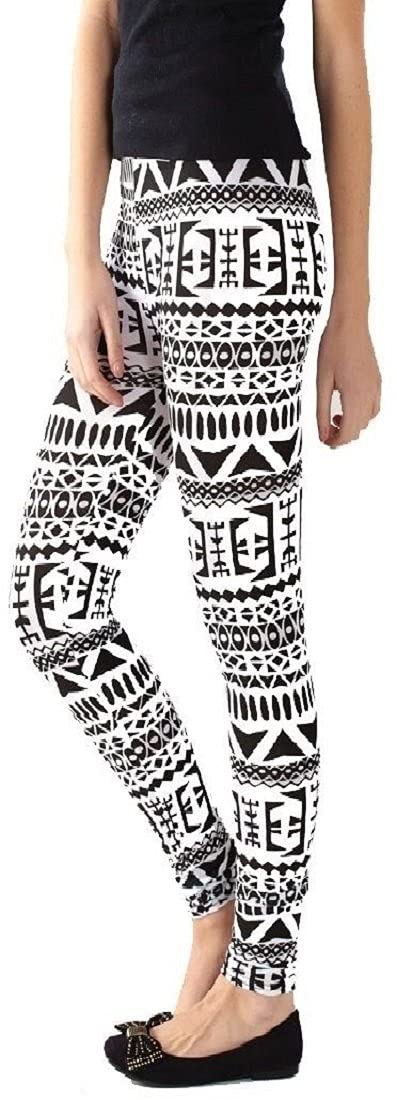 Crazy Girls Girls Aztec Print Crazy Womens Bang Aztec Batman Skull Rose Leopard Print Casual Leggings (M/L-Uk12/14, )