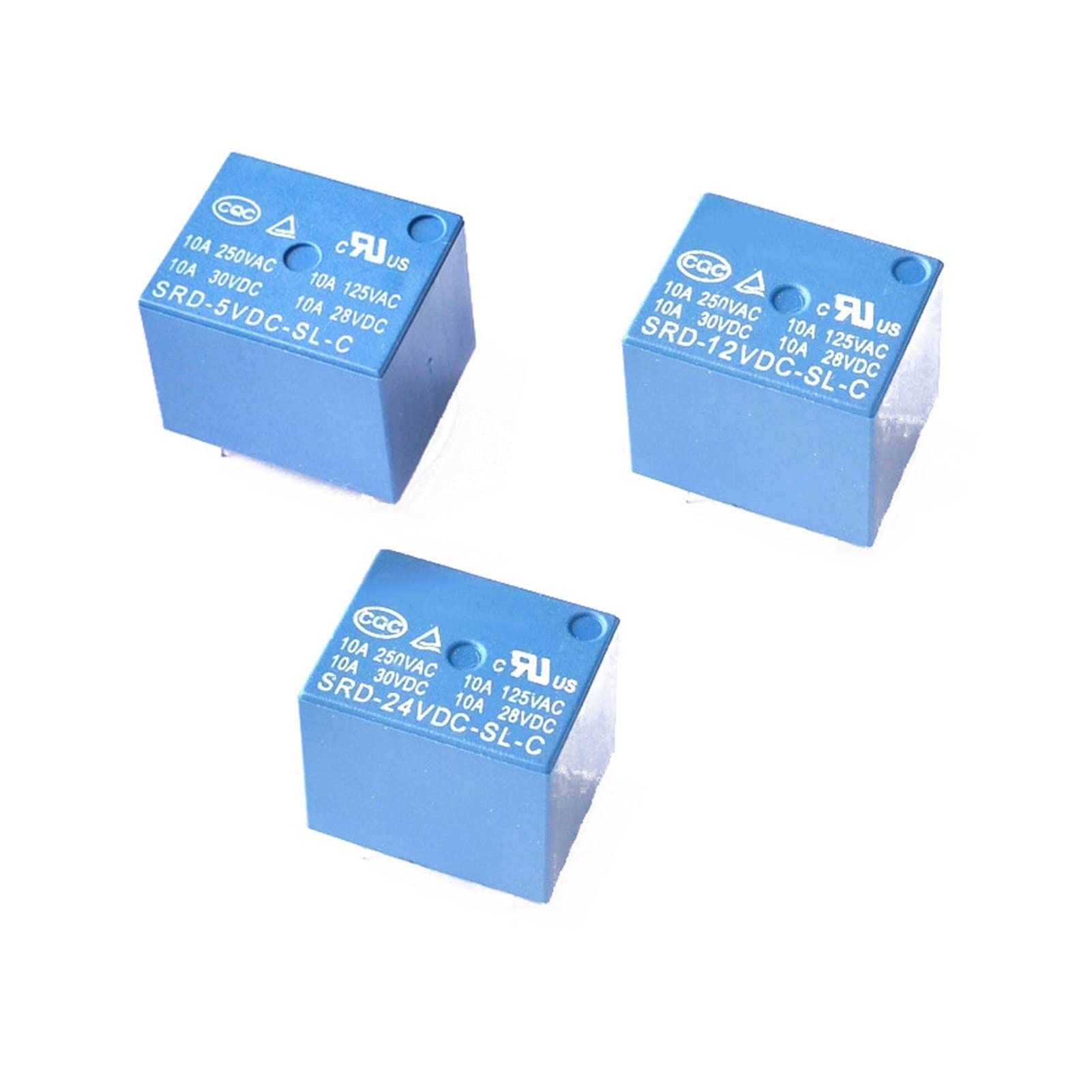 Relé de potencia SRD-12VDC-SL-A de 4 pines y 10A para control de circuitos