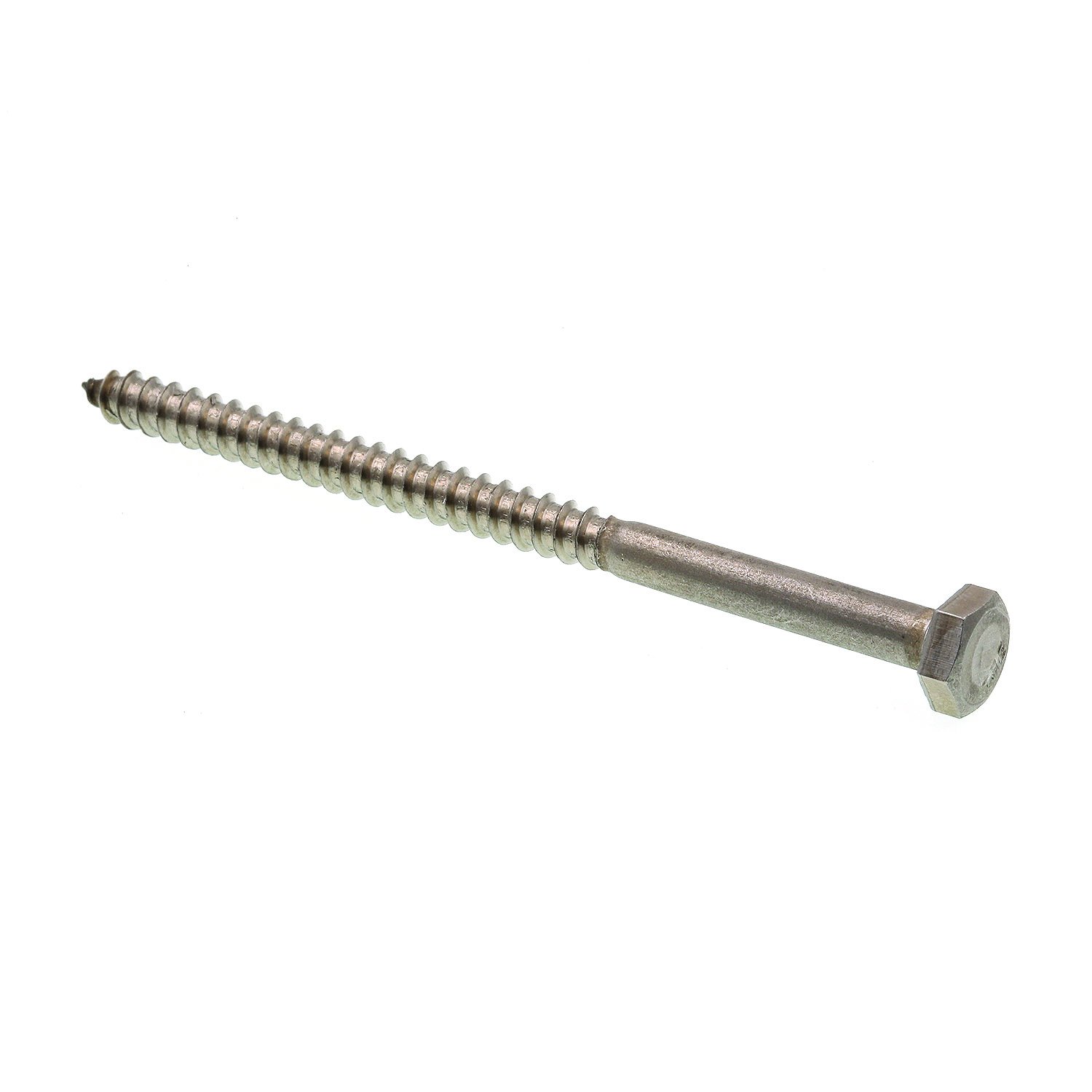 Vis à tête hexagonale inox tirefond 1/4 x 4 pouces pour charpente Prime-line 9055268