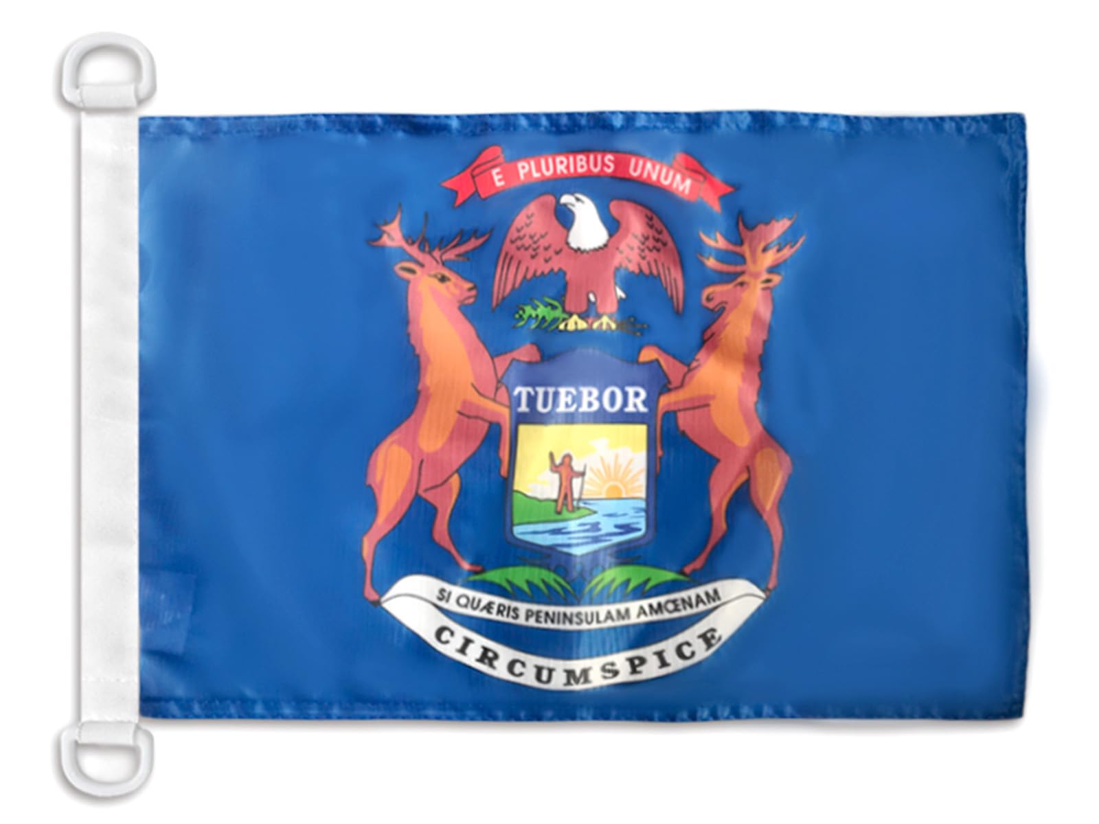 AZ FLAG Michigan Nautical Flag 18'' x 12'', US state of Michigan flags 30 x 45 cm, Banner 12x18 in for boat — image 1