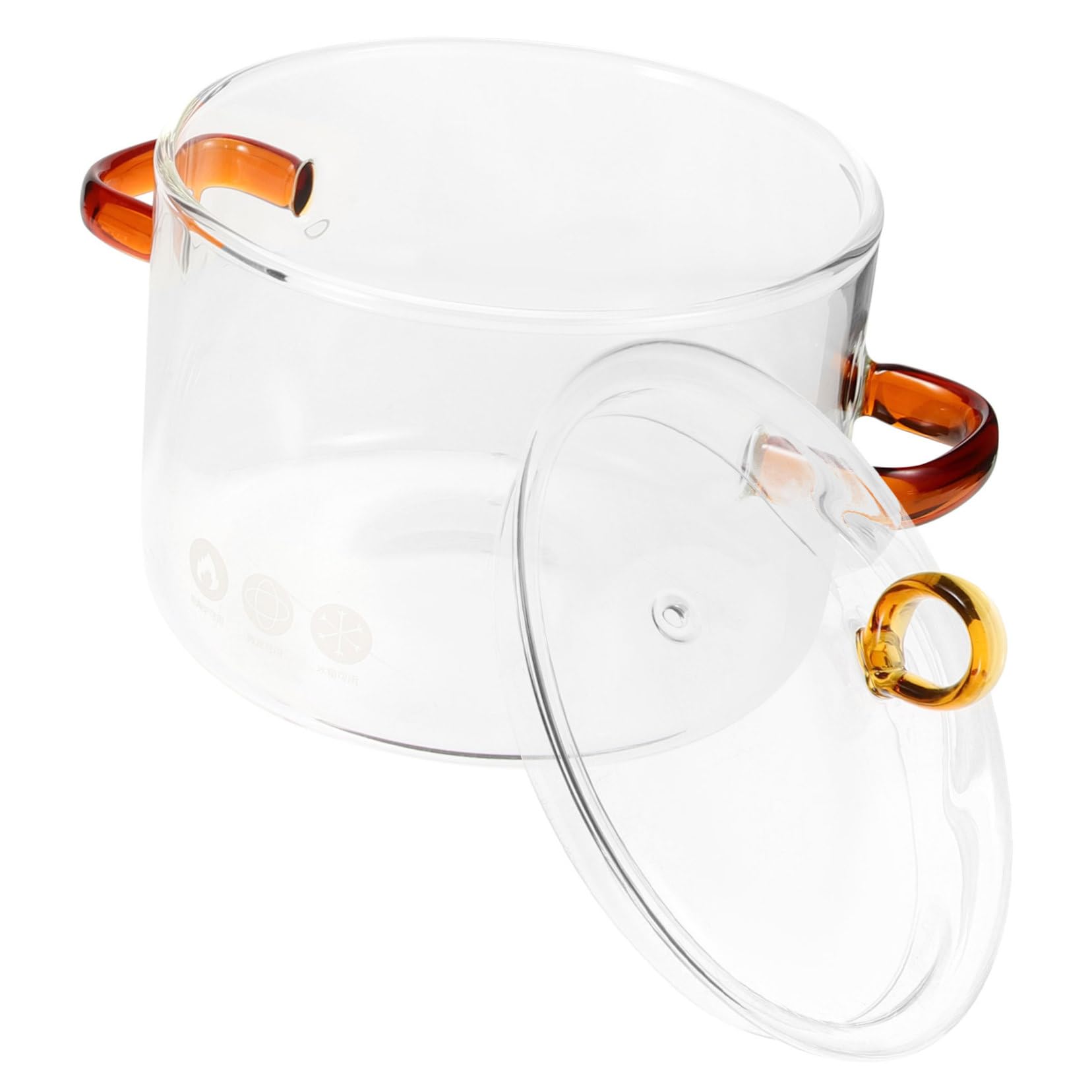 Faitout en verre borosilicate transparent 1,9 L pour une cuisson saine
