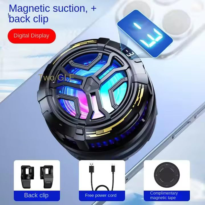 Image of BKN F-26 Fast Cooling Mobile AC Fan Radiator Mobile Cooler for Gaming With USB Powered Smartphone Fan Cooling Radiator Game Cooler -3 degree for Phone Gaming, Live Streaming