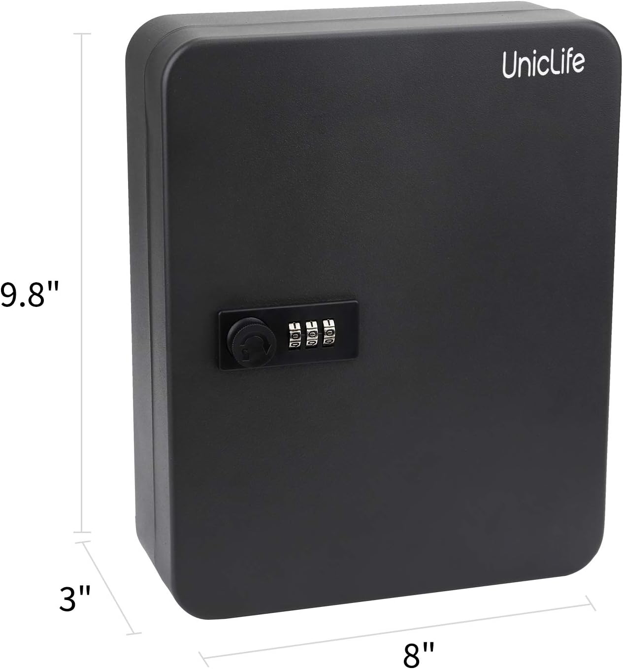 Get Special Price Uniclife 28 Key Cabinet Steel Security Lock Box with Combination Lock-Black