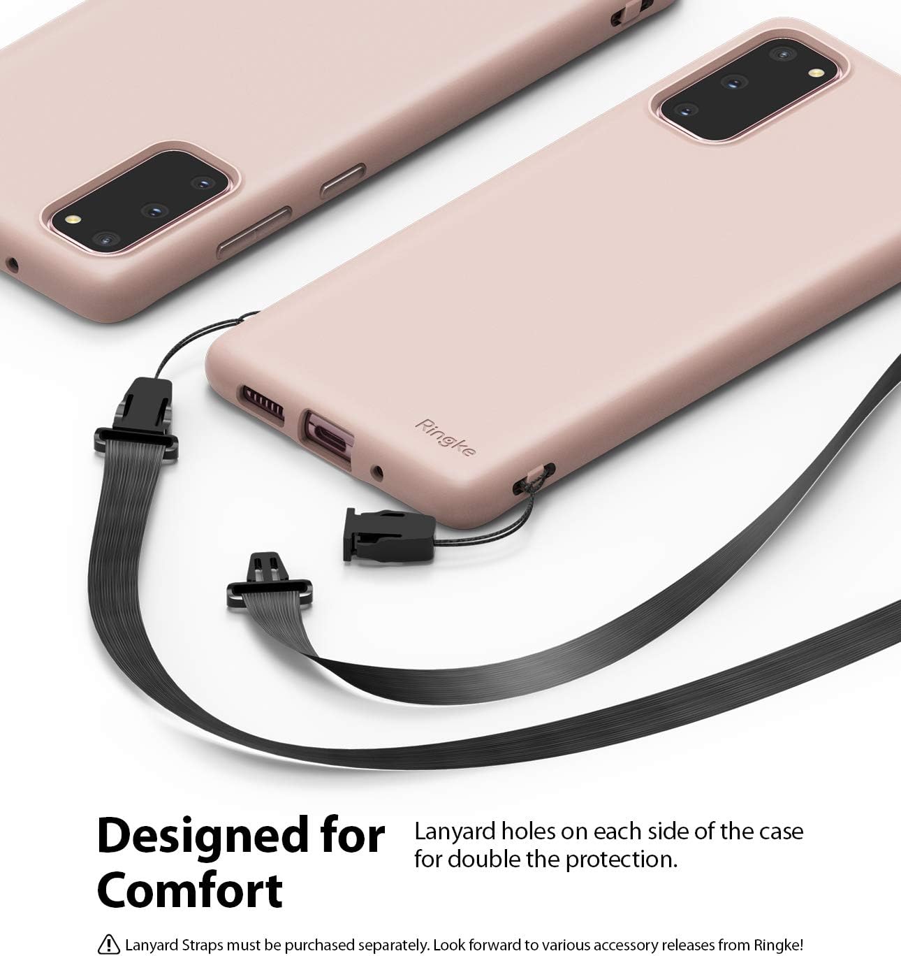 Ringke Air-S Compatible with Galaxy S20 Case (2020), Premium Smooth Matte Satin Texture TPU Thin Flexible Soft Fit Phone Cover - Pink Sand