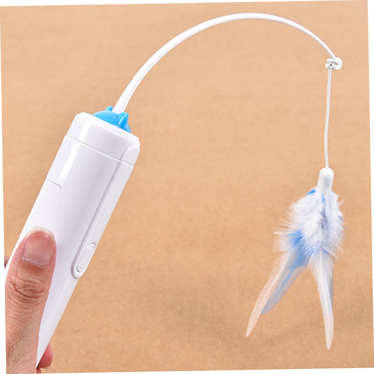 Didiseaon Jouet Automatique Chat avec Plume Rotative Électrique Jeu Interactif pour Chat Et Chaton avec Mouvement Amusant Divertissement Et Exercice