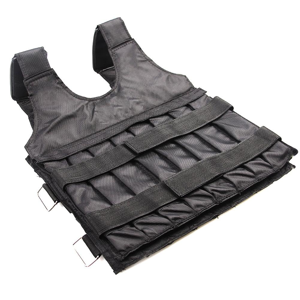 Gilet Lesté Vide 15/20/50 Kg – Maille Respirante, Bretelles Rembourrées, Ajustable, Pour Running, Jogging, Muscu