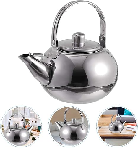 Miniatura 2 de HANABASS Colador de té de acero inoxidable Hervidor de té Hervidor de té Estufa Tetera Silbante Tetera clásica Tetera de acero inoxidable Tetera