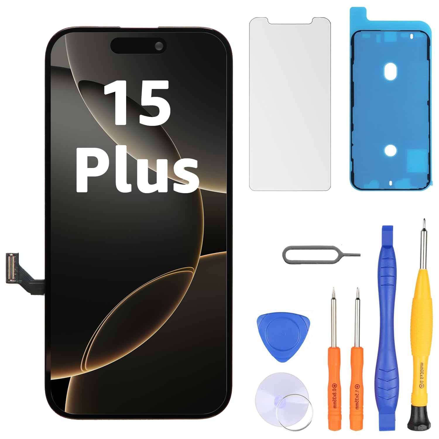 LL TRADER Écran pour iPhone 15 Plus LCD 6,7" Écran de Rechange FHD Écran Tactile