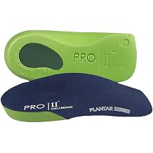 PRO 11 WELLBEING 3/4 Length Slim Fit Orthotic Heel Cup Insoles Plantar Fasciitis Metatarsalga Treatment 9/10.5 UK L