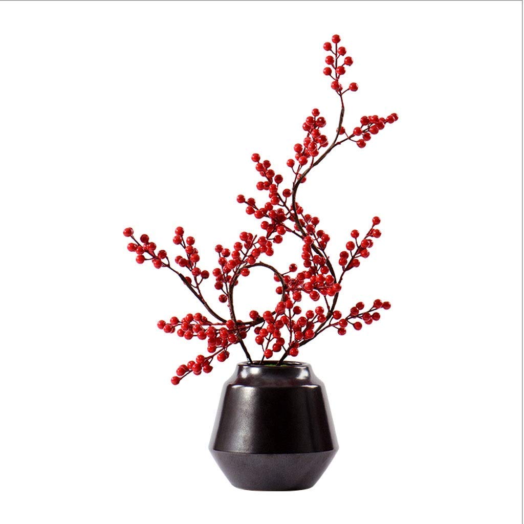 XDLEDMKIZ Artificial Flowers Chinese Zen Simulation Flower Pot Plant, Villa Hotel Home Artificial Floral Potted Ceramic Bonsai Set, Artificial Bonsai Artificial Plant Artifici