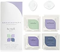 Vista 1 de Breatherapy Be Well Kit Pure Essential Oil Aromatherapy Inhalation Tabs Wellness, Allay, Soothe and Sleep Patches 8-Pack