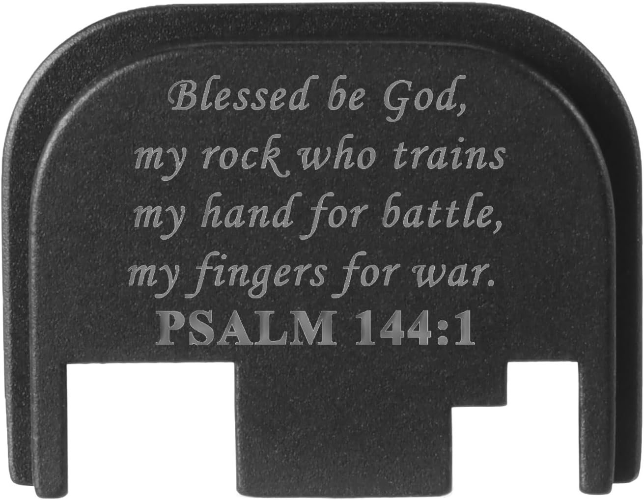 NDZ Performance Gen 1-4 Rear Slide Cover Plate for Glock 9mm .40 .357 .45 Black Aluminum with Color Filled Laser Engraved Spiritual Images - Choose Image & Color
