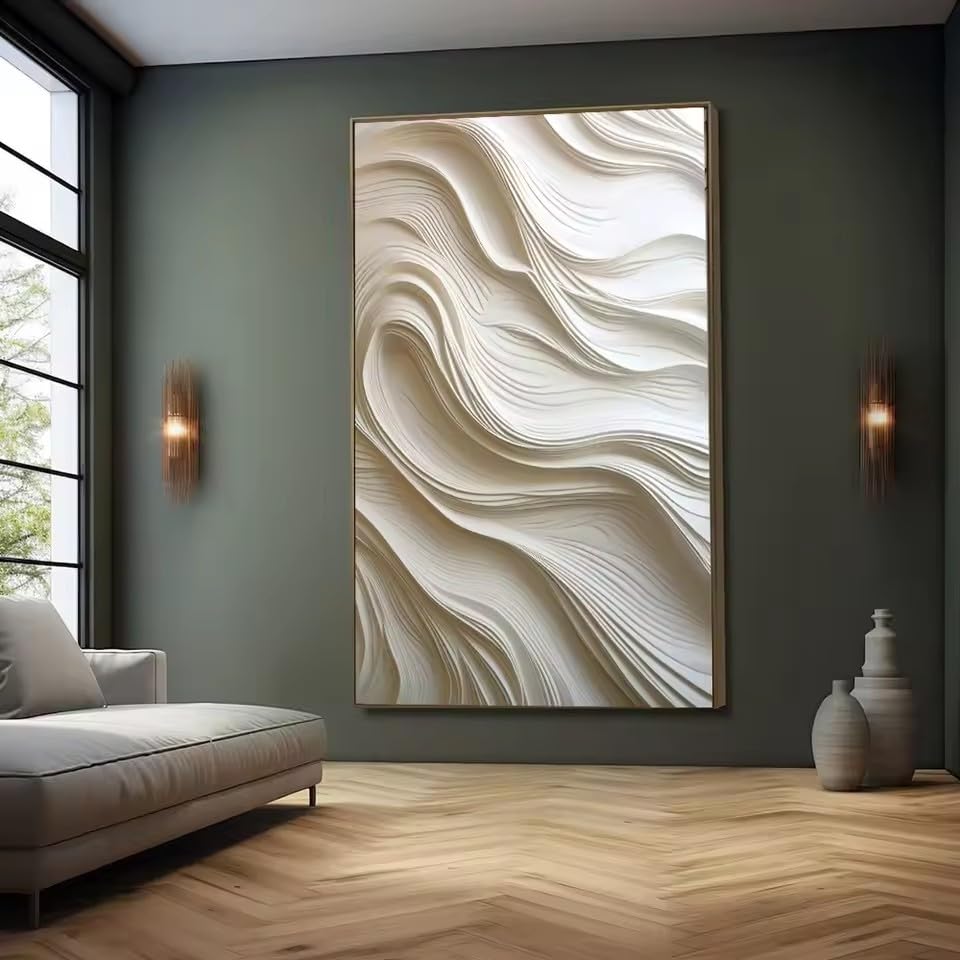 Cuadro abstracto sobre lienzo ideal para dar un toque de minimalismo geométrico a tu oficina.