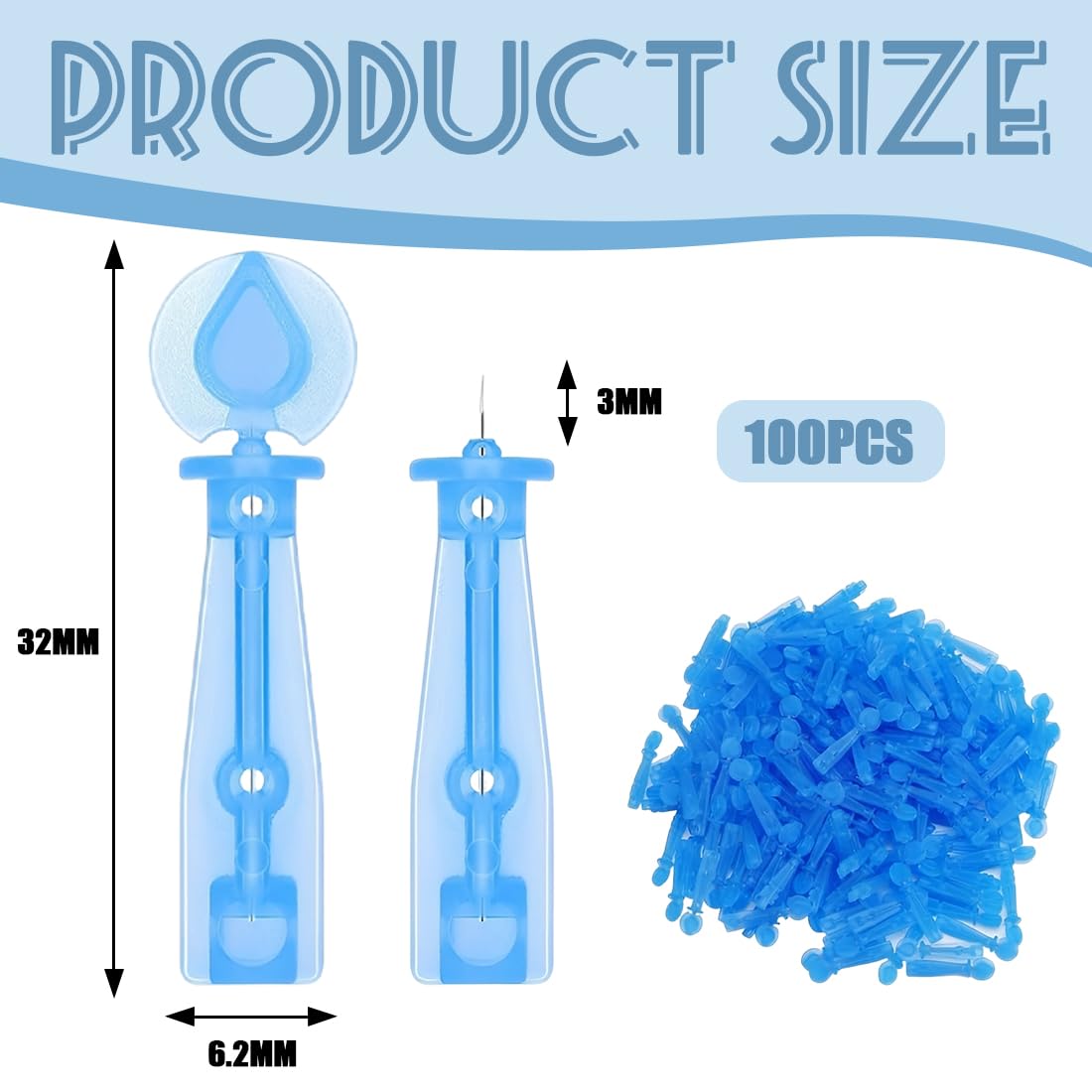 100 Piezas Afilado Desechable Blackhead, Blemish Remover Acné Aguja, Herramienta Profesional Para La Eliminación De Puntos Negros E Imperfecciones