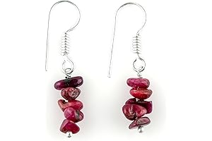 TGH Natural Ruby Earrings: Energy Healing Yoga Jewelry