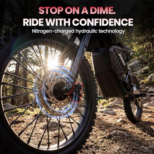 ESKUTE RT-X 19"17" Electric Dirt Bike for Adults, 6500W Peak 53+MPH Mid-Drive Motor, Electric Motorcycle with 72V 30Ah 70-mile Range Battery, Hydraulic Nitrogen Dual Shock Absorbers, BLack Classic - Image 5