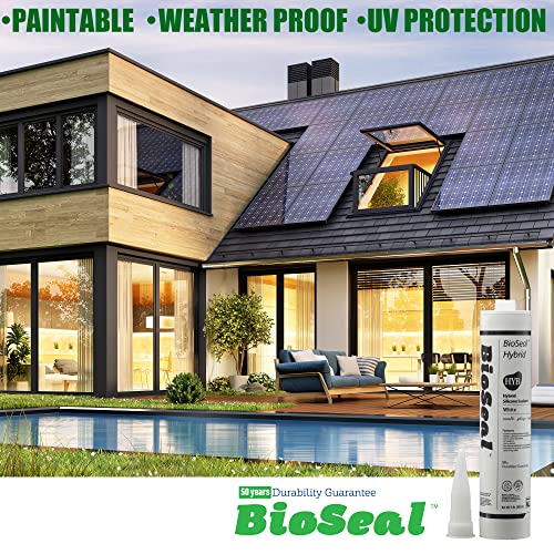 Sellador de silicona blanco impermeable 10.1 oz miniatura 2