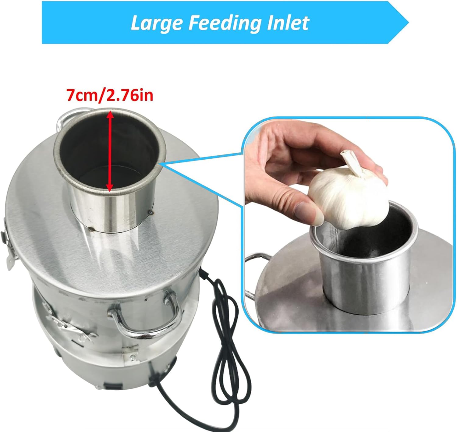 Update Electric Garlic Peeler Machine Commercial Garlic Peeler Portable Garlic Peel Remover 110V 200W