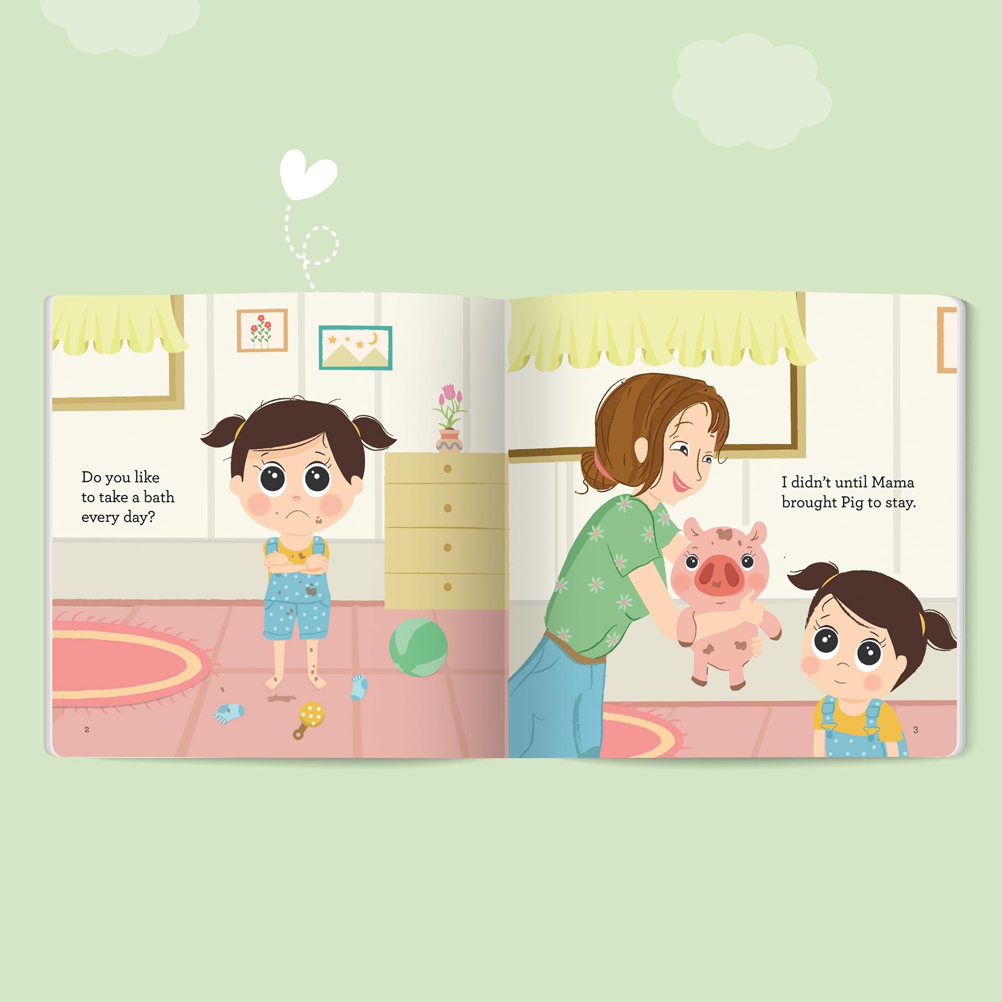 The Pig Who Came to Bathe: Board Book for Babies to Make Bath Time Fun by SAM & MI | Short Story Book on Toddlers' Daily Routine to Encourage Parent-Child Bonding | Up to 4 Years 4