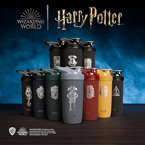 Miniatura 8 de Smart Shake Reforce - Botella agitadora Dobby de acero inoxidable de Harry Potter (30 onzas), resistente al peso ligero, con tapa suave, a prueba de