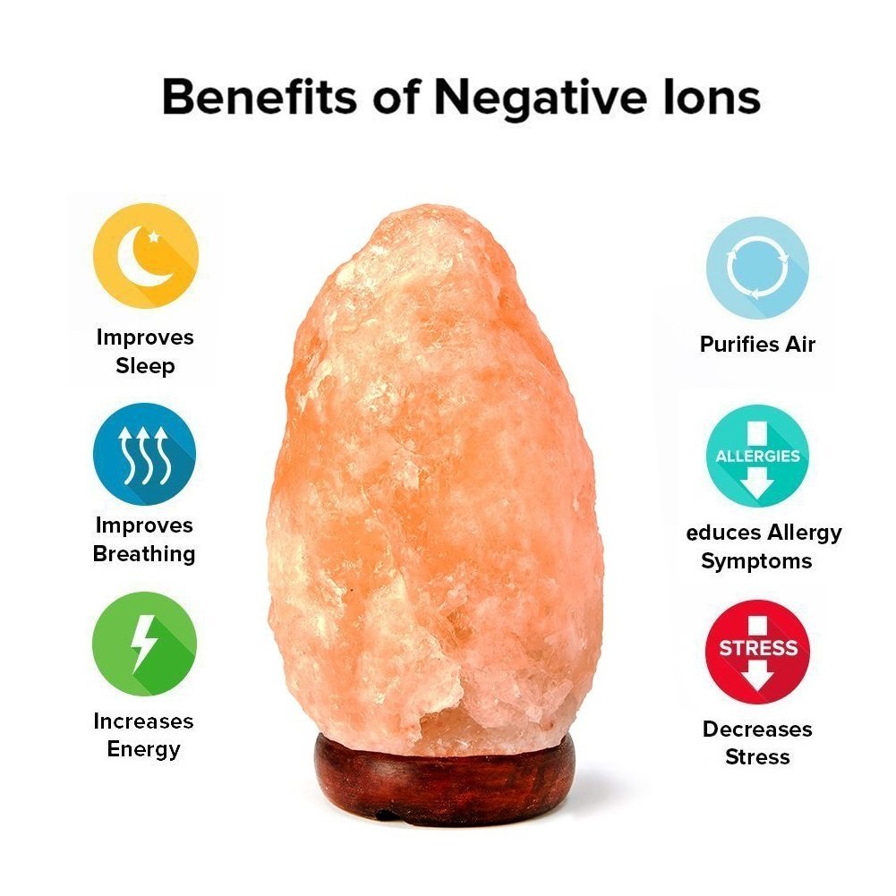 Amazon | Aosnow ヒマラヤ天然岩塩ランプ 1-2kg マイナスイオン発生