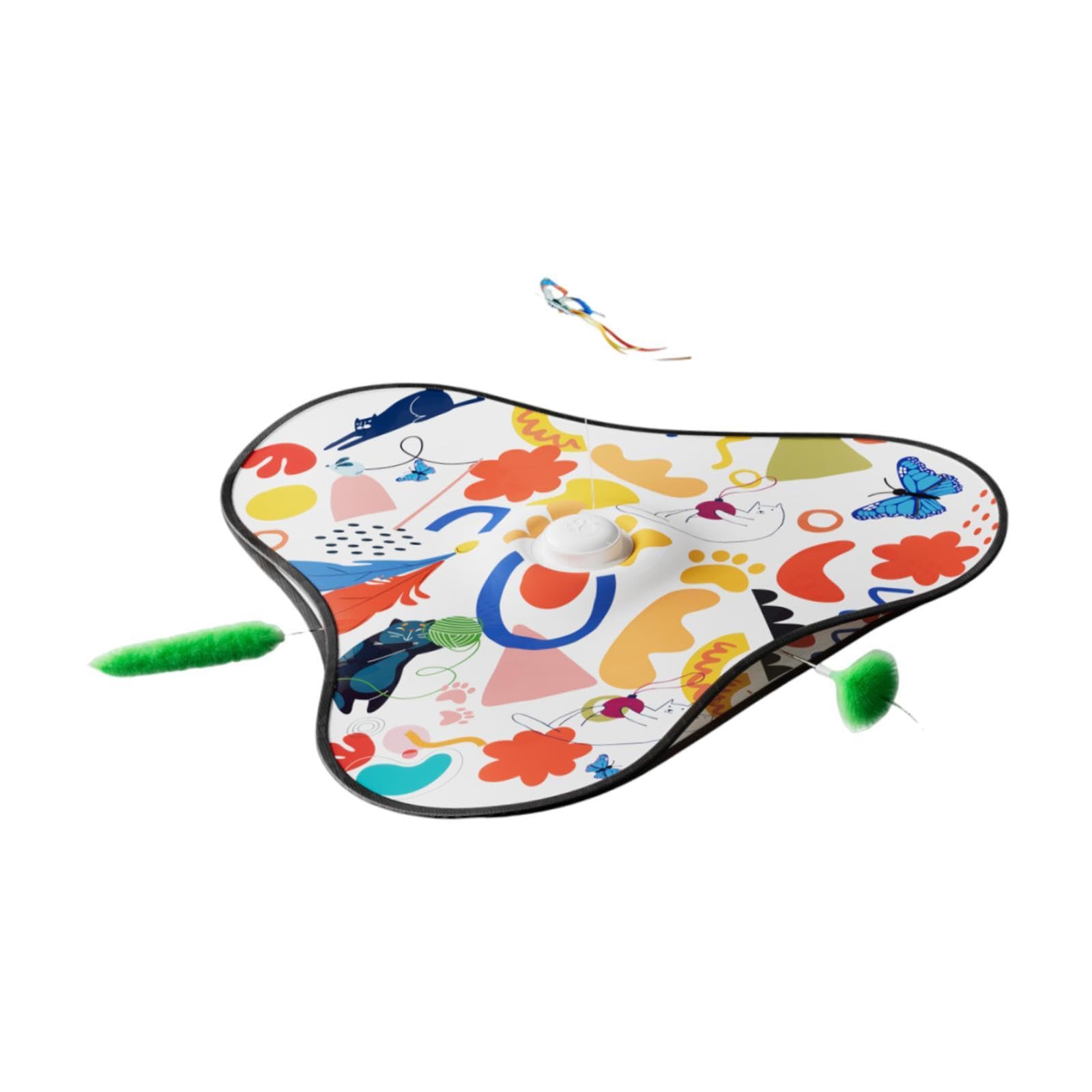 Juguete Interactivo para Gatos, Juego de Escondite, Juguete para Gatos, Juguete de Actividades para Mascotas, con Plumas.
