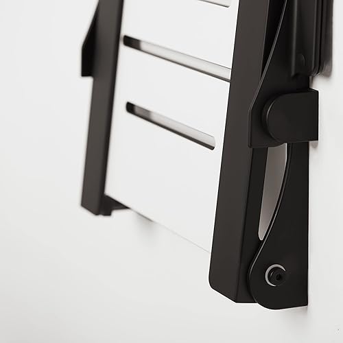 Miniatura 7 de Seachrome Silhouette Comfort - Banco de ducha plegable con brazos, asiento blanco con marco negro mate