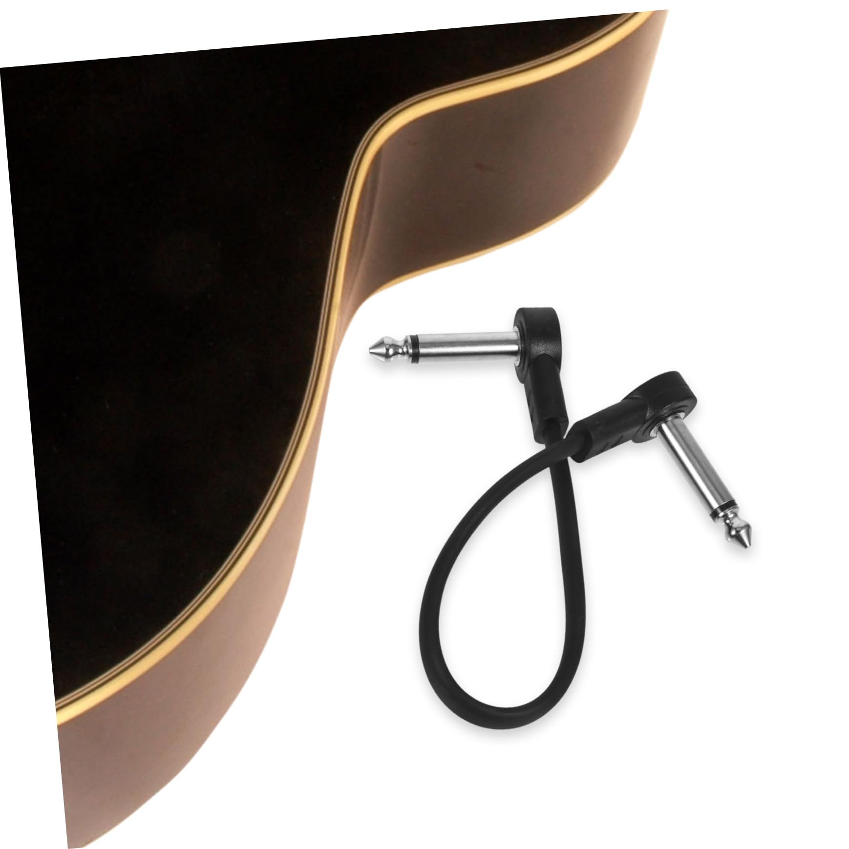 Milisten 5 Series Alambre De Guitarra Cable De Guitarra Enrollado Con Efecto Cables De Instrumentos Para Hacer Música Cable De Guitarra Electrica Cobre Libre De Negro 6 Piezas X 5