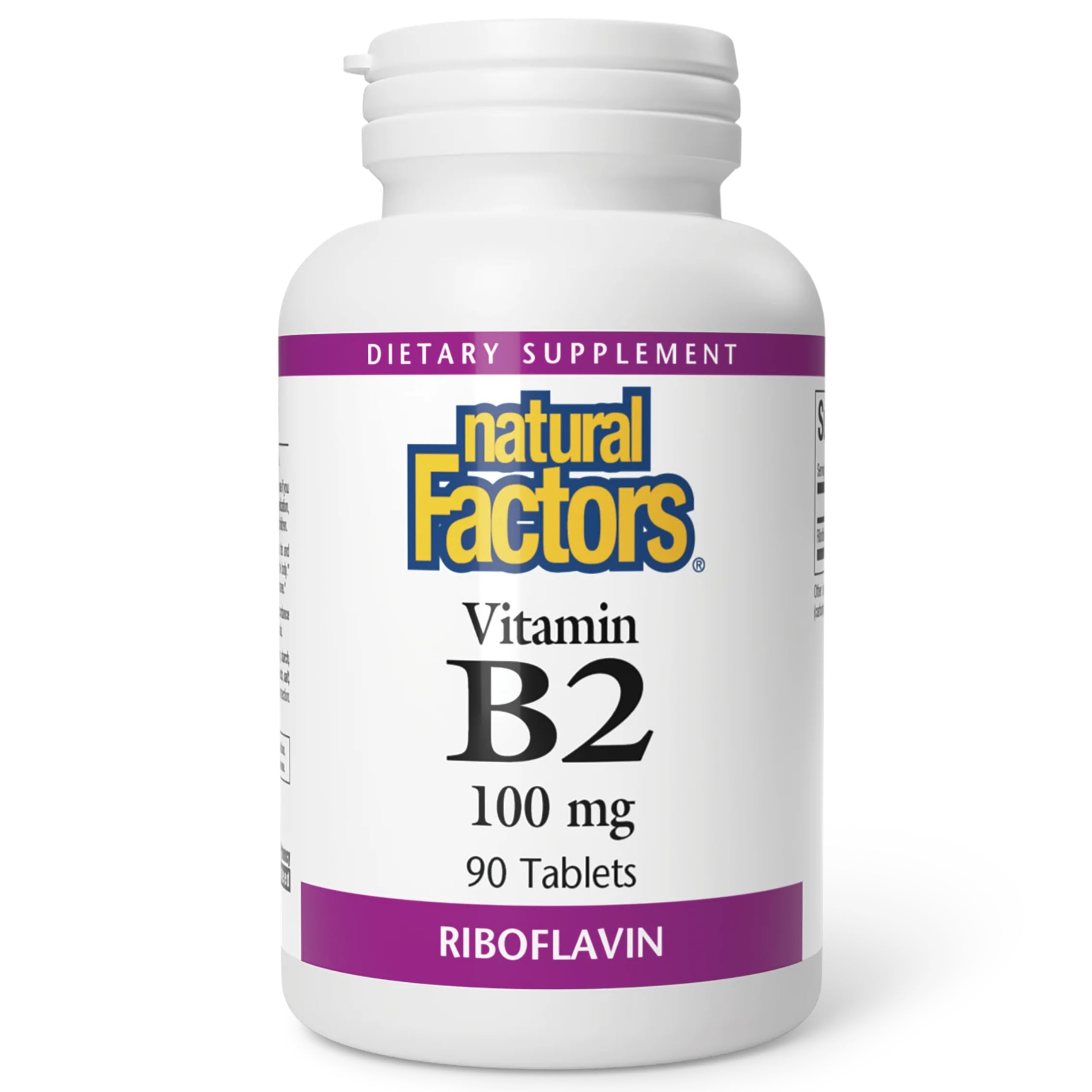 Natural Factors Vitamin B2 100 mg, 90 Tablets