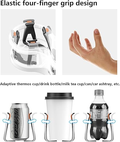 Miniatura 6 de Expansor de portavasos para automóvil, soporte para bebidas 2 en 1 mate, se adapta a vasos calientes de 12 a 16 onzas, así como botellas de agua